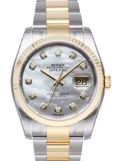 Rolex Datejust 36 116233 Perlmutt Diamant