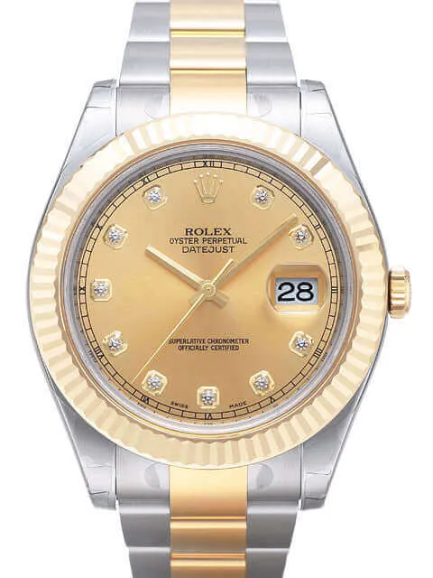 Rolex Datejust II 41 116333 Champagnerfarben Diamant