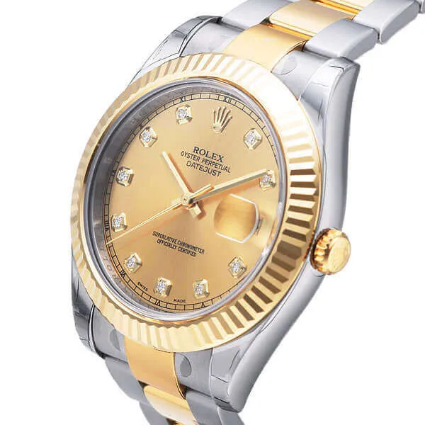 Rolex Datejust II 41 116333 Champagnerfarben Diamant