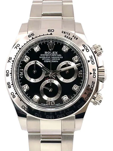 Rolex Cosmograph Daytona 116509 Weißgold Schwarz Diamant