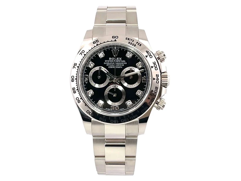 Rolex Cosmograph Daytona 116509 Weißgold Schwarz Diamant