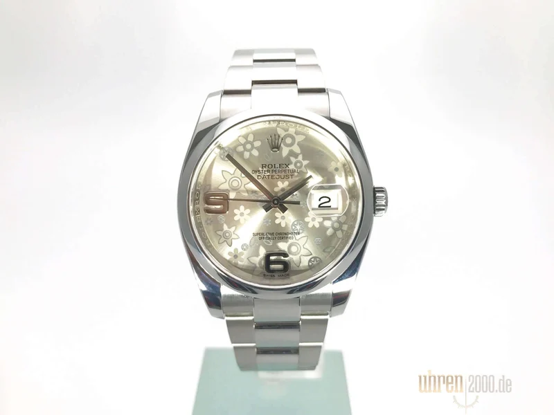 Rolex Oyster Datejust 36 116200 Silber Floral