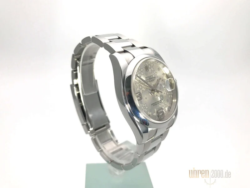 Rolex Oyster Datejust 36 116200 Silber Floral