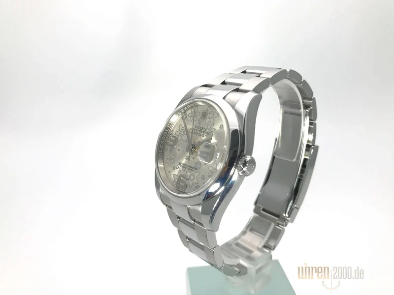 Rolex Oyster Datejust 36 116200 Silber Floral