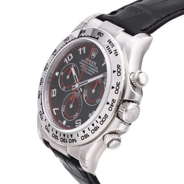 Rolex Cosmograph Daytona 116519 Weißgold Leder Schwarz