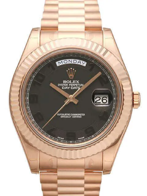 Rolex Day-Date II 218235 Rosegold Grau Arabisch