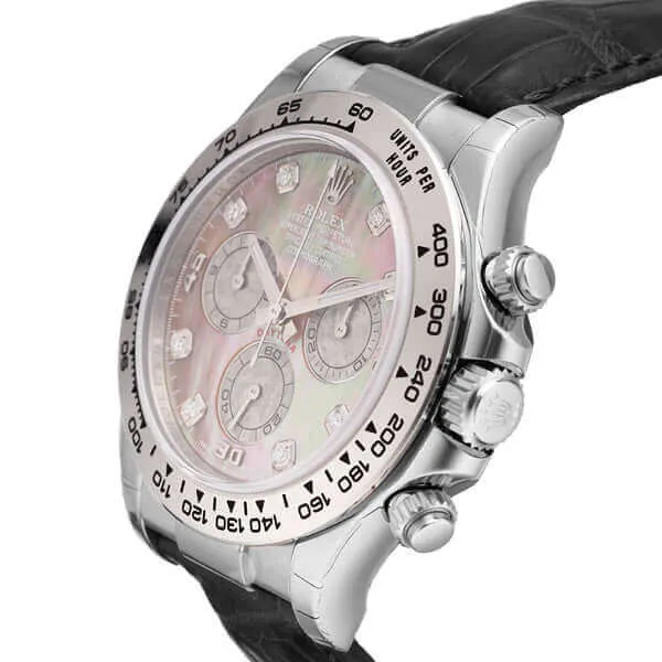 Rolex Cosmograph Daytona 18 kt Weißgold - Leder