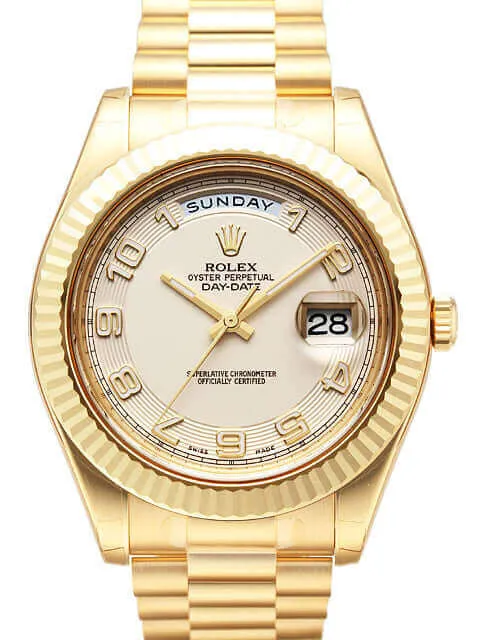 Rolex Day-Date II 218238 Gelbgold Ivory