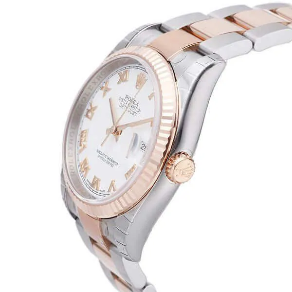 Rolex Datejust 36 116231 Weiß Römisch