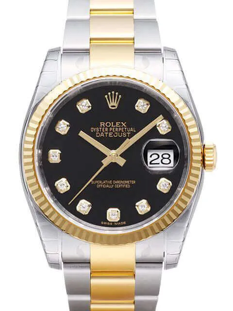 Rolex Datejust 36 116233 Schwarz Diamant