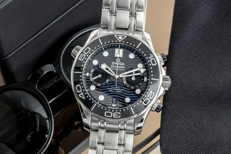 Omega Seamaster chronograph steel automatic men's watch 210.32.44.51.01.001 LP: 8700EUR [2303086]