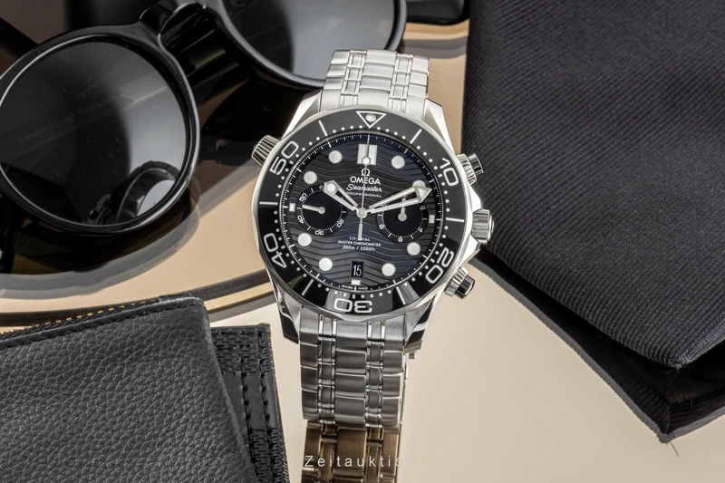 Omega Seamaster chronograph steel automatic men's watch 210.32.44.51.01.001 LP: 8700EUR [2303086]