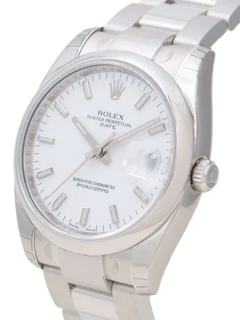 Rolex Oyster Perpetual Date 34 115200 Weiß Index