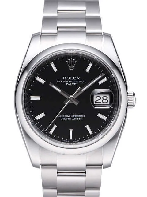 Rolex Oyster Perpetual Date 34 115200 Schwarz Index