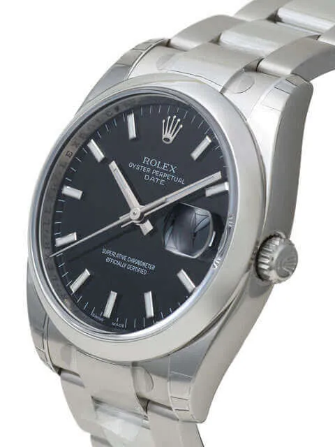 Rolex Oyster Perpetual Date 34 115200 Schwarz Index