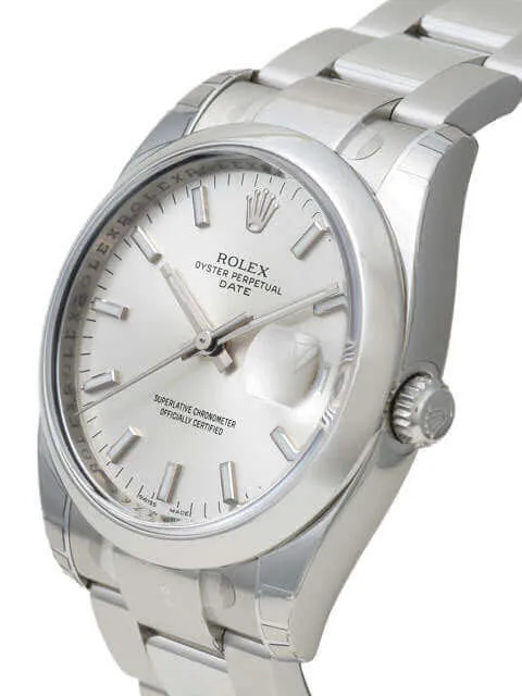 Rolex Oyster Perpetual Date 34 115200 Silber Index