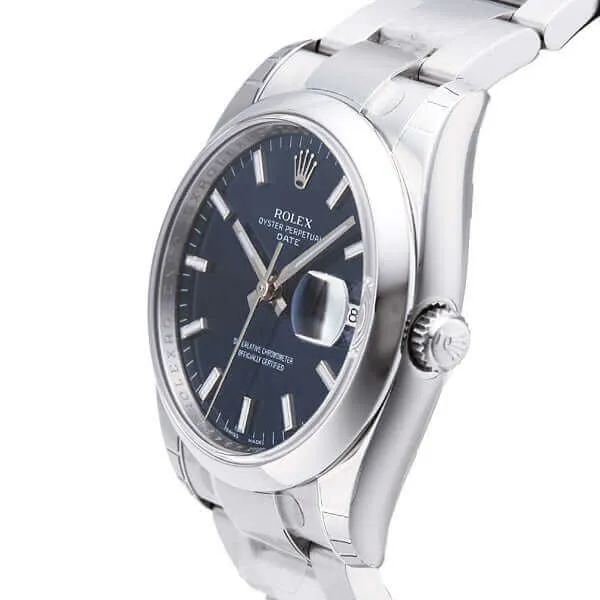 Rolex Oyster Perpetual Date 34 115200 Blau Index