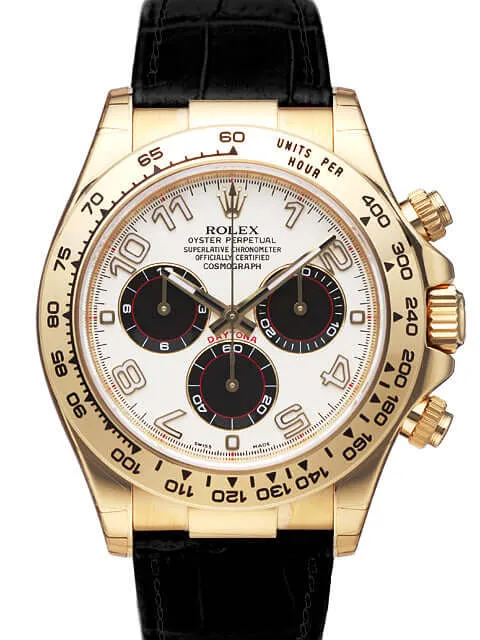 Rolex Cosmograph Daytona 18 kt Gelbgold - Leder
