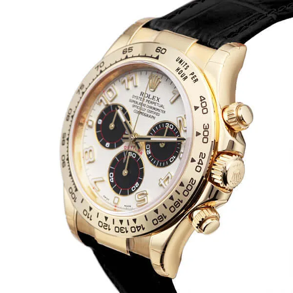 Rolex Cosmograph Daytona 18 kt Gelbgold - Leder