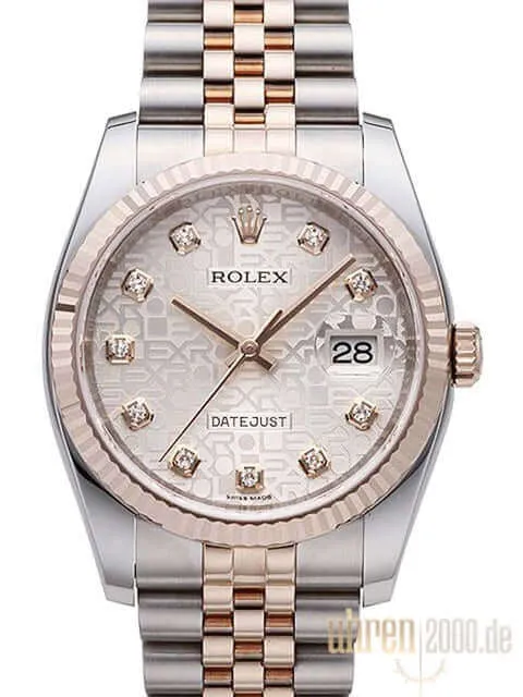 Rolex Datejust 36 116231 Silber Jubile Diamant Jubile-Band