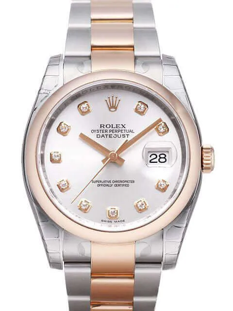 Rolex Datejust 36 116201 Silber Diamant