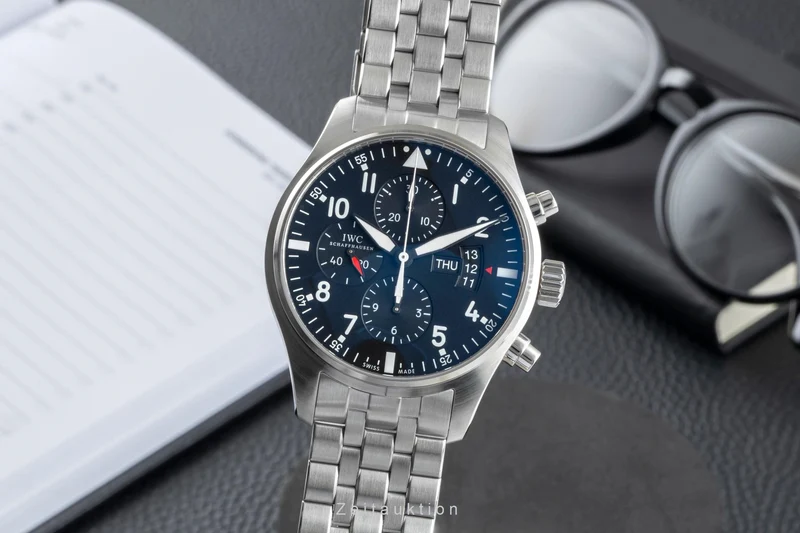 IWC Fliegerchronograph chronograph steel automatic men's watch IW377701 [2507056]