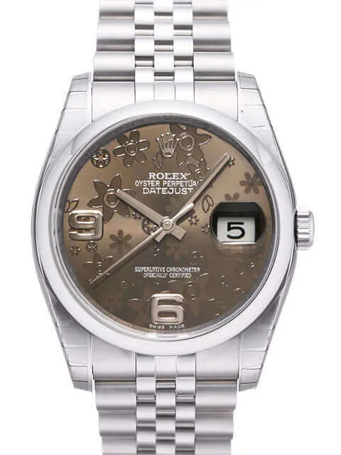 Rolex Oyster Datejust 36 116200 Bronze Floral Jubile-Band