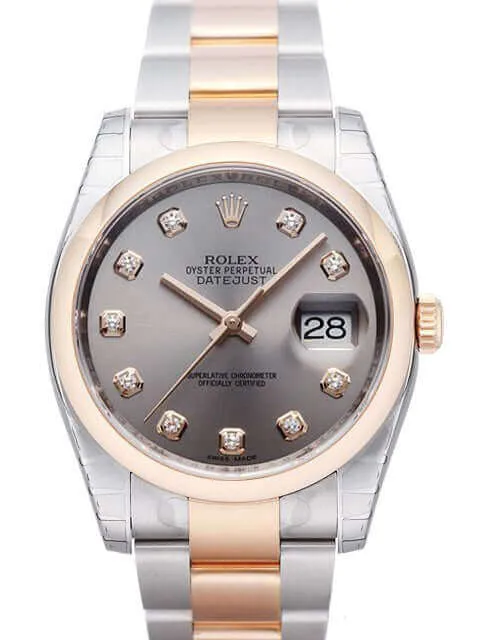 Rolex Datejust 36 116201 Stahlfarben Diamant