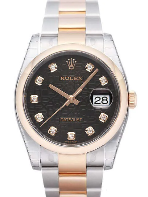 Rolex Datejust 36 116201 Schwarz Jubile Diamant