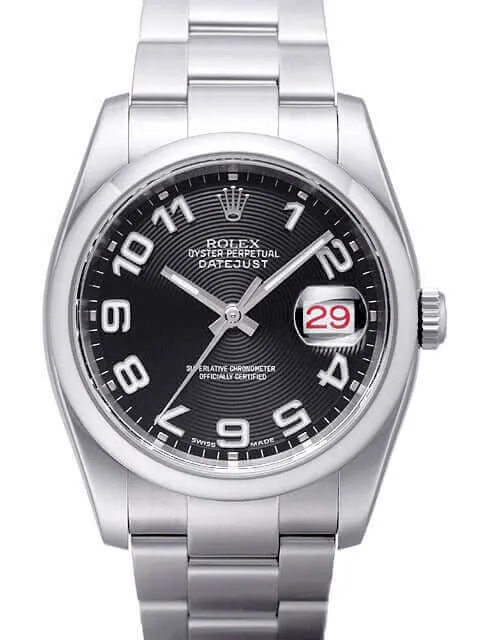 Rolex Oyster Datejust 36 116200 Schwarz Arabisch