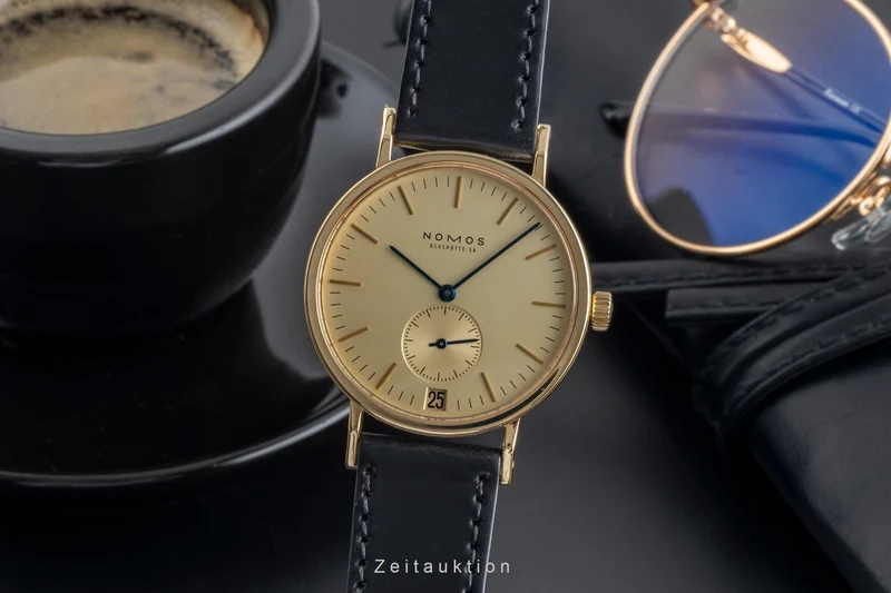 Nomos Tangente 18 ct gold manual winding men's watch Tangente Gold Index Datum [2505847]