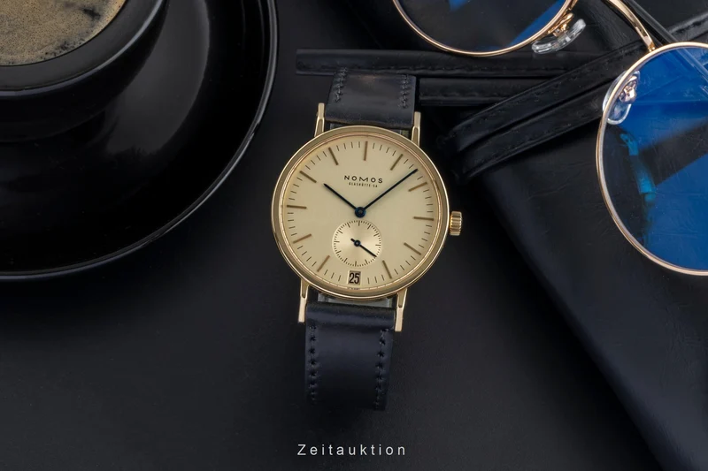 Nomos Tangente 18 ct gold manual winding men's watch Tangente Gold Index Datum [2505847]