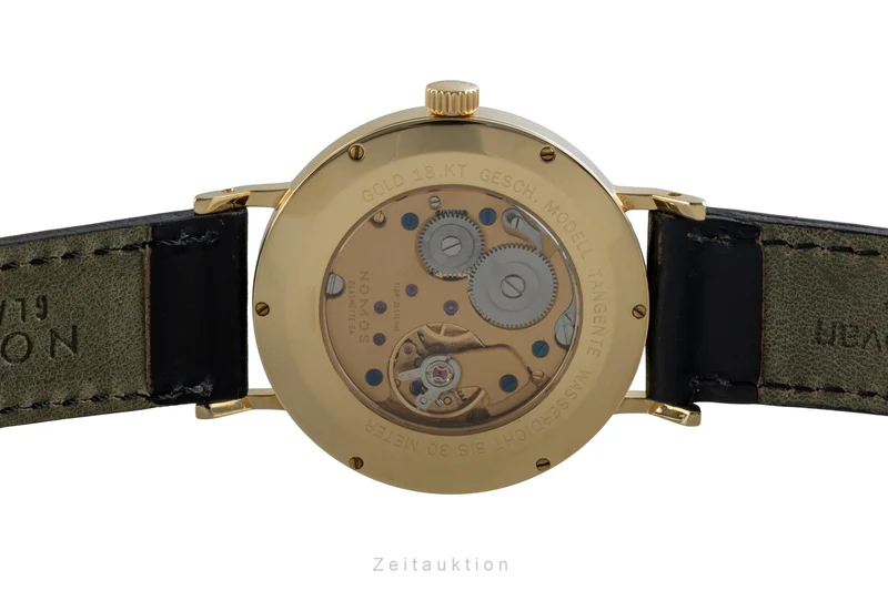 Nomos Tangente 18 ct gold manual winding men's watch Tangente Gold Index Datum [2505847]