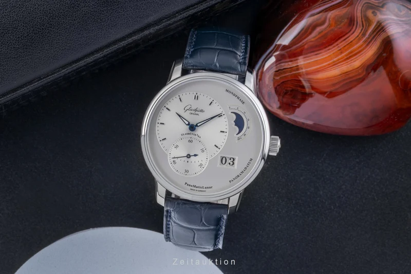Glashütte PanoMaticLunar steel automatic men's watch 1-90-02-42-32 LP: 11400EUR [2505729]