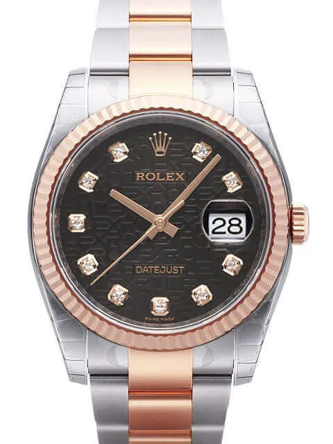 Rolex Datejust 36 116231 Schwarz Jubile Diamant
