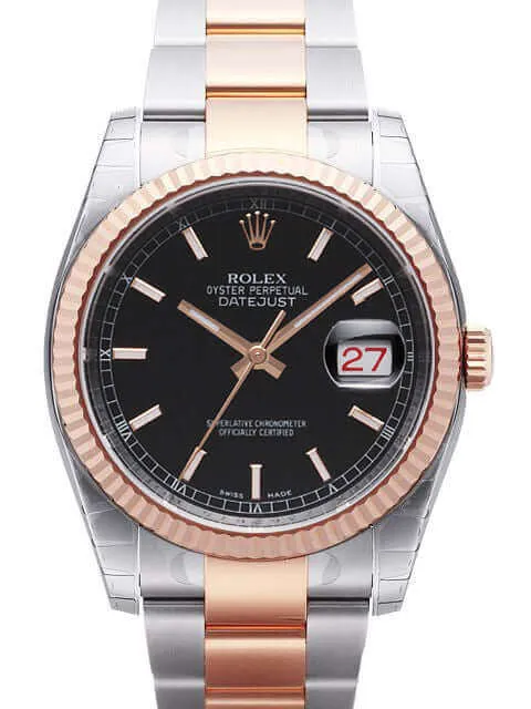 Rolex Datejust 36 116231 Schwarz Index
