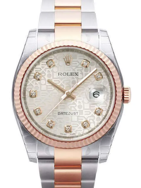 Rolex Datejust 36 116231 Silber Jubile Diamant