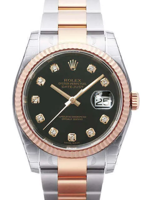 Rolex Datejust 36 116231 Schwarz Diamant