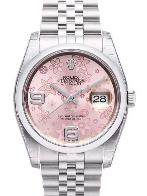 Rolex Oyster Datejust 36 116200 Pink Floral Jubile-Band