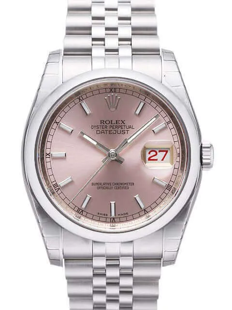 Rolex Oyster Datejust 36 116200 Pink Jubile-Band