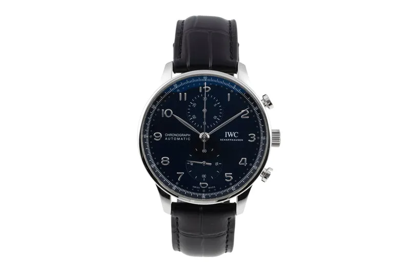 IWC Portugieser chronograph steel automatic men's watch IW371609 LP: 9100EUR [2506663]