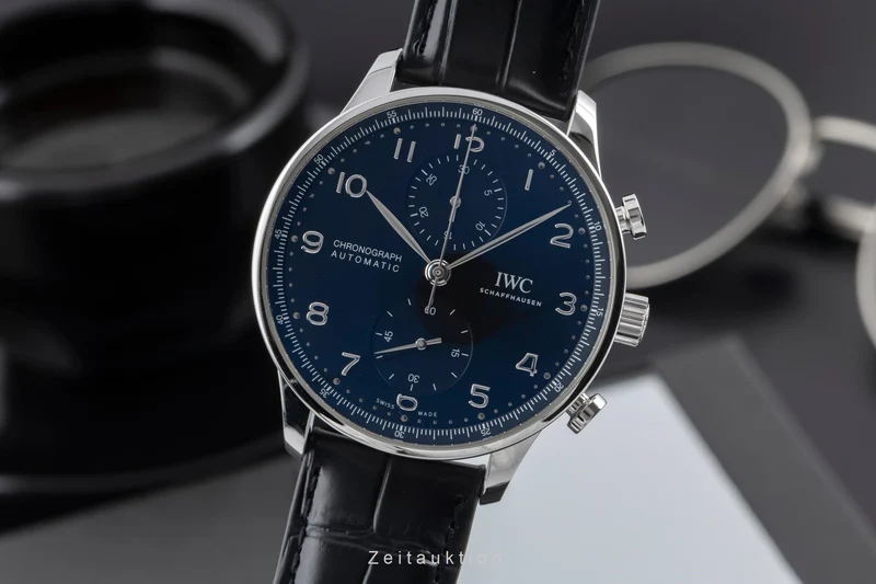 IWC Portugieser chronograph steel automatic men's watch IW371609 LP: 9100EUR [2506663]
