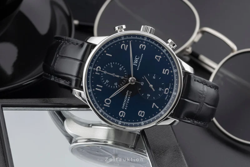 IWC Portugieser chronograph steel automatic men's watch IW371609 LP: 9100EUR [2506663]