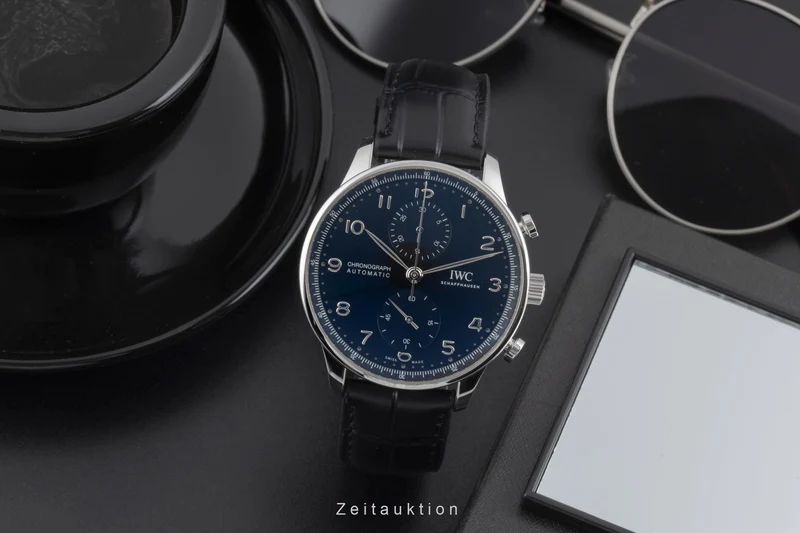 IWC Portugieser chronograph steel automatic men's watch IW371609 LP: 9100EUR [2506663]
