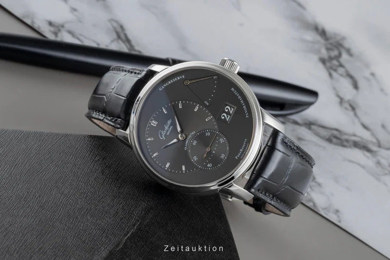 Glashütte PanoReserve steel manual winding men's watch 1-65-01-23-12-04 LP: 11800EUR [2506687]