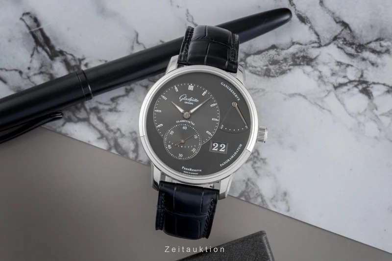 Glashütte PanoReserve steel manual winding men's watch 1-65-01-23-12-04 LP: 11800EUR [2506687]