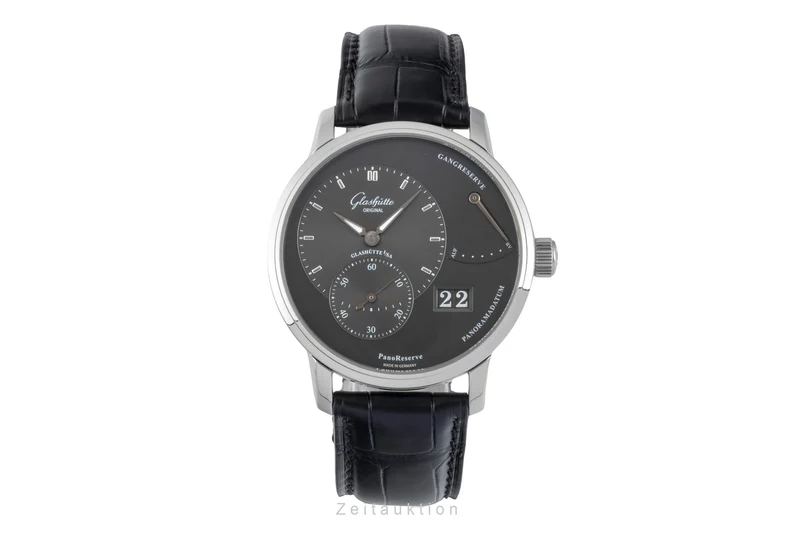 Glashütte PanoReserve steel manual winding men's watch 1-65-01-23-12-04 LP: 11800EUR [2506687]