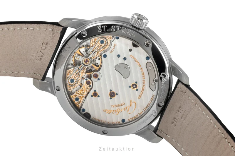 Glashütte PanoReserve steel manual winding men's watch 1-65-01-23-12-04 LP: 11800EUR [2506687]