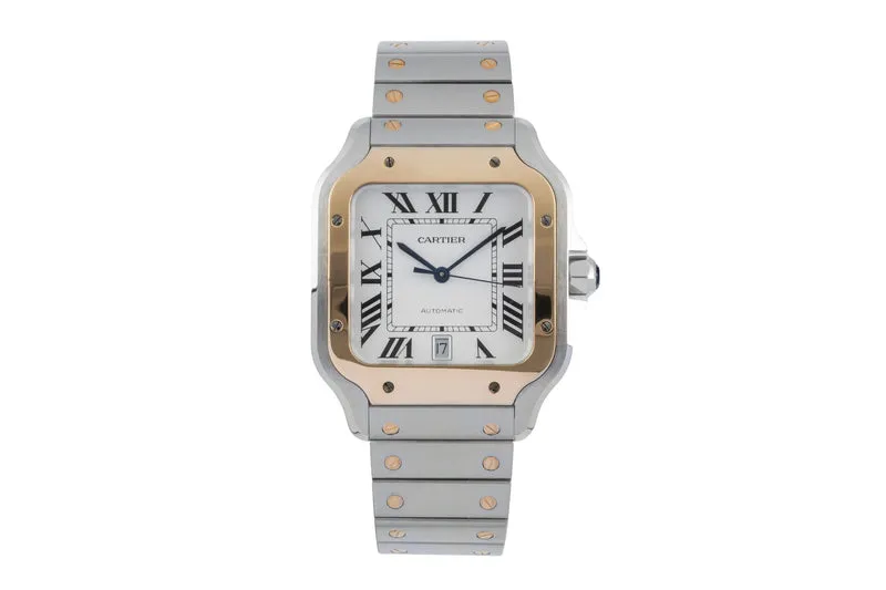 Cartier Santos steel / gold automatic men's watch W2SA0009 LP: 13400EUR [2506313]