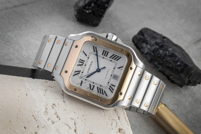 Cartier Santos steel / gold automatic men's watch W2SA0009 LP: 13400EUR [2506313]